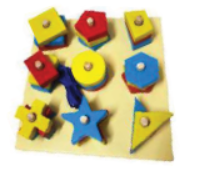Nine shapes sorting board