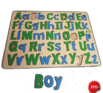 Combined alphabet puzzle tray
