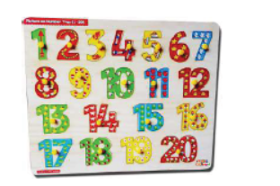 Number tray 1 20 with picture